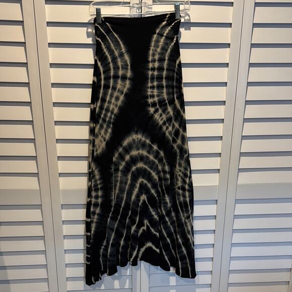 Mono B NWOT Black/ Tan/ dark green Maxi Skirt - Picture 4 of 7